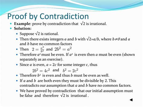 Examples of Proof by Contradiction .